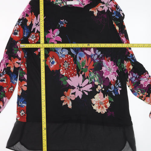 Marks and Spencer Per Una Women's Black Floral Blouse UK 12 Viscose Mix