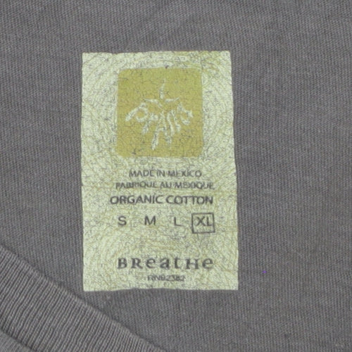 PrAna Mens Khaki Green Organic Cotton Graphic T-Shirt XL