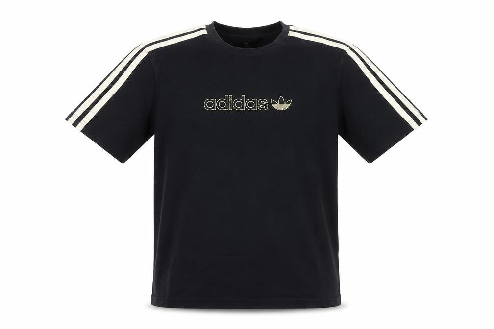 Adidas Boys Black 13-14 Years Cotton Short Sleeve Sports T-Shirt
