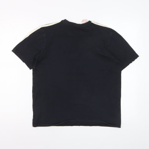 Adidas Boys Black 13-14 Years Cotton Short Sleeve Sports T-Shirt