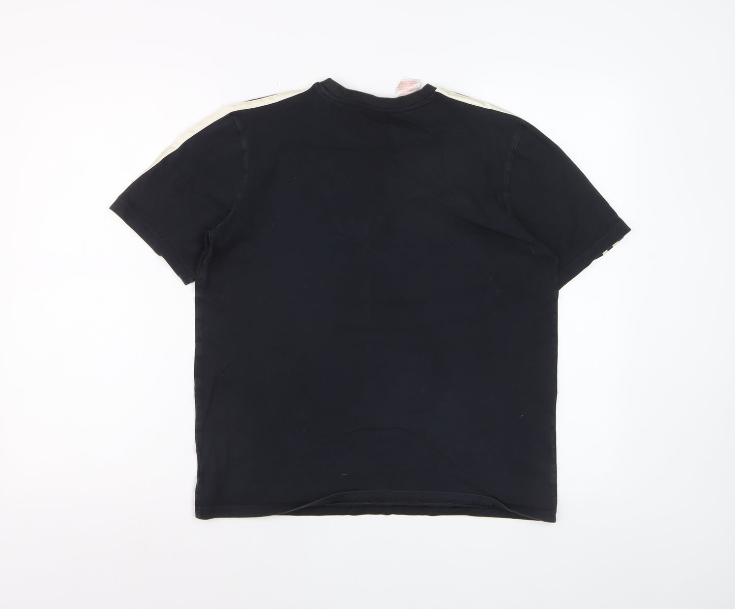 Adidas Boys Black 13-14 Years Cotton Short Sleeve Sports T-Shirt