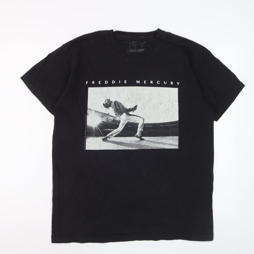 Freddie Mercury Official Merch Black Cotton Men's Medium Graphic T-Shirt