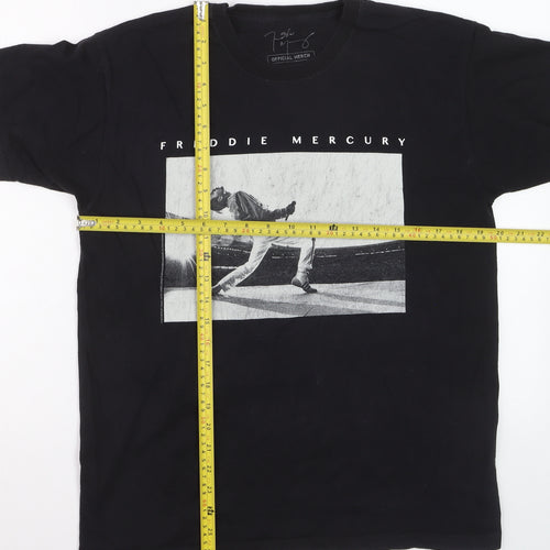 Freddie Mercury Official Merch Black Cotton Men's Medium Graphic T-Shirt