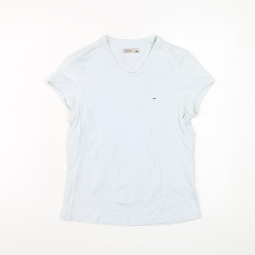 Tommy Hilfiger Women’s Blue Basic Cotton V-Neck T-Shirt M