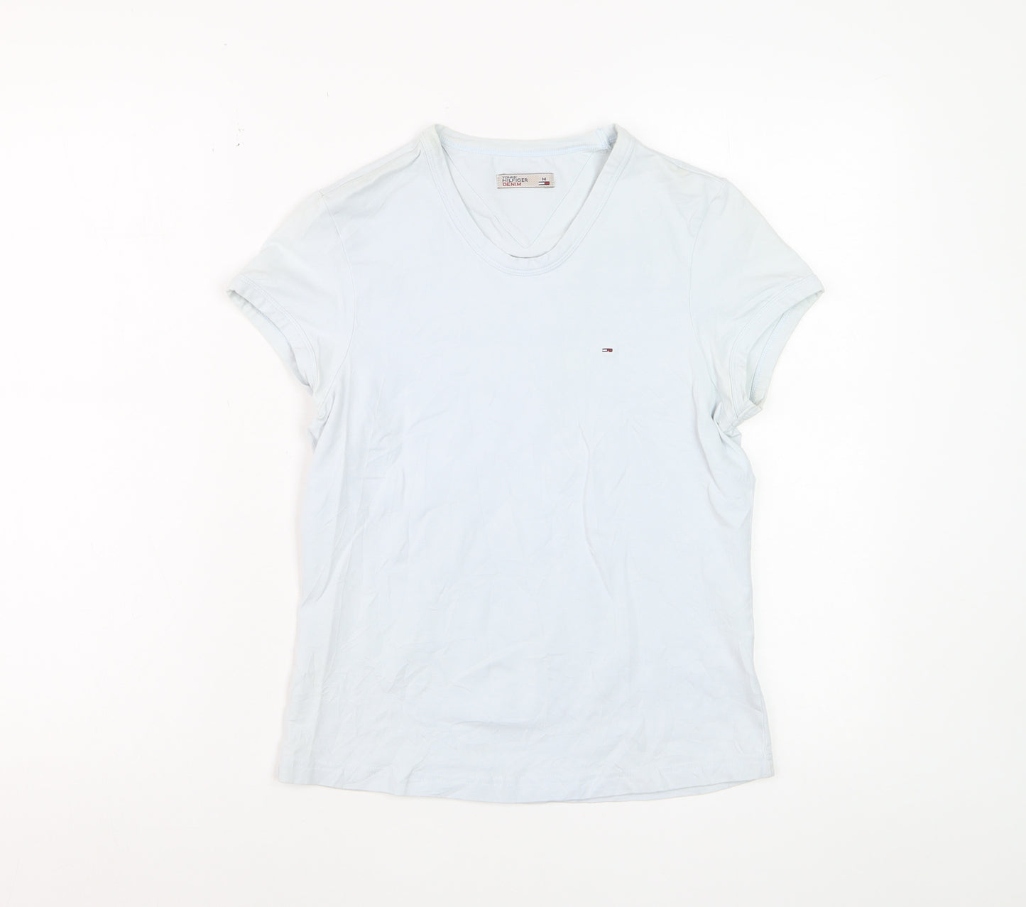 Tommy Hilfiger Women’s Blue Basic Cotton V-Neck T-Shirt M