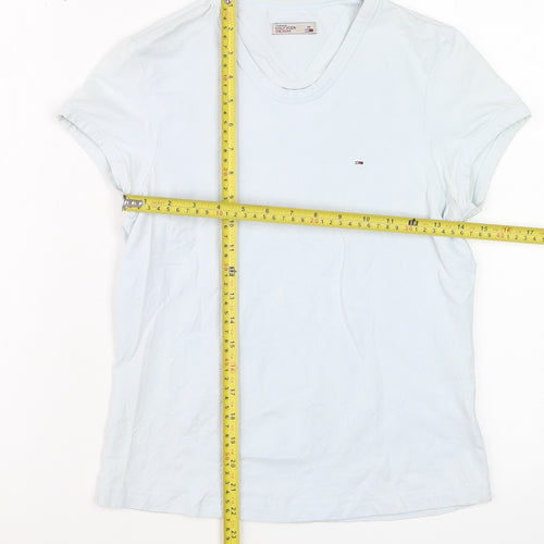 Tommy Hilfiger Women’s Blue Basic Cotton V-Neck T-Shirt M