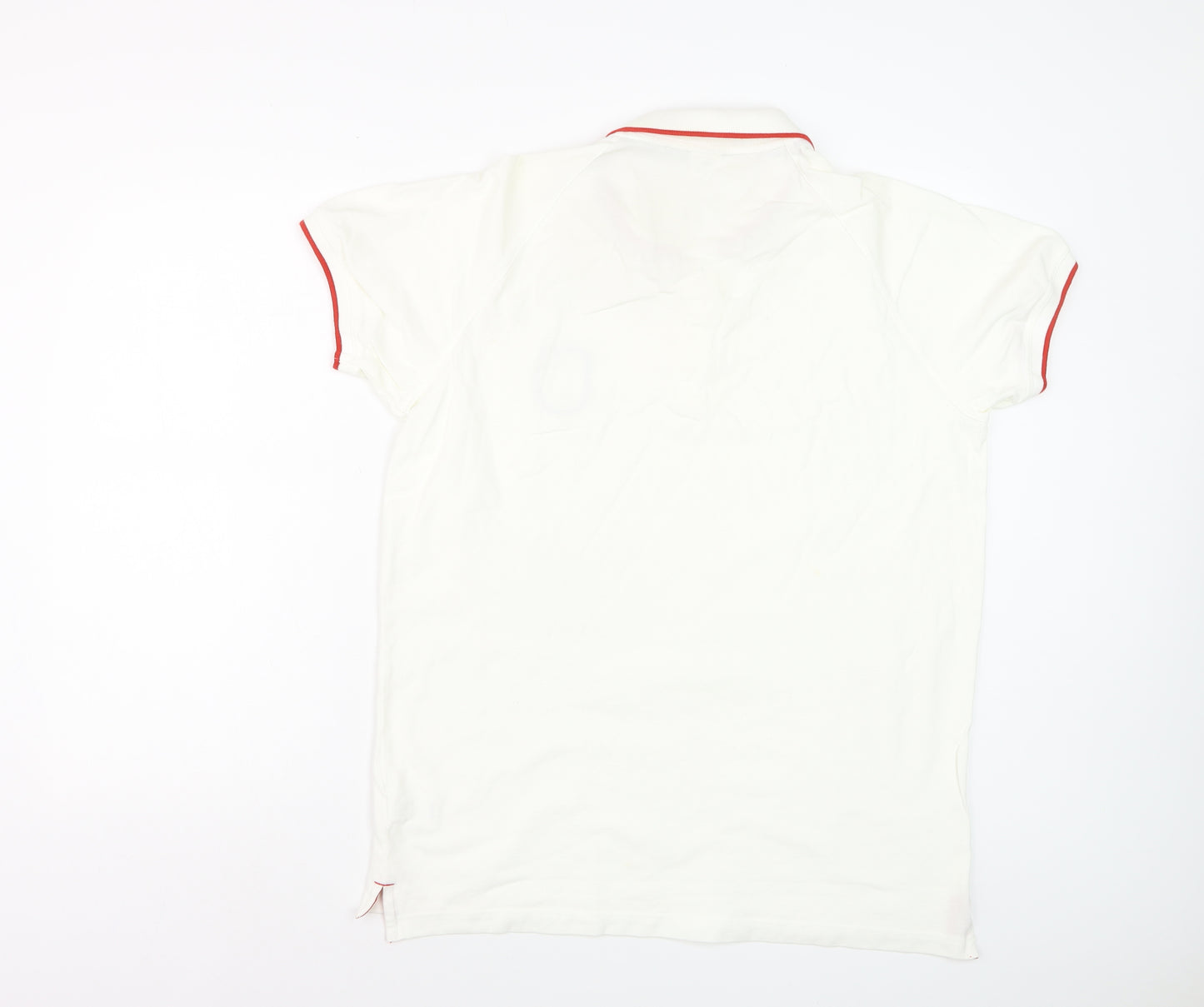 Team GB Men's Ivory Cotton Polo Shirt L Sports Collared Top