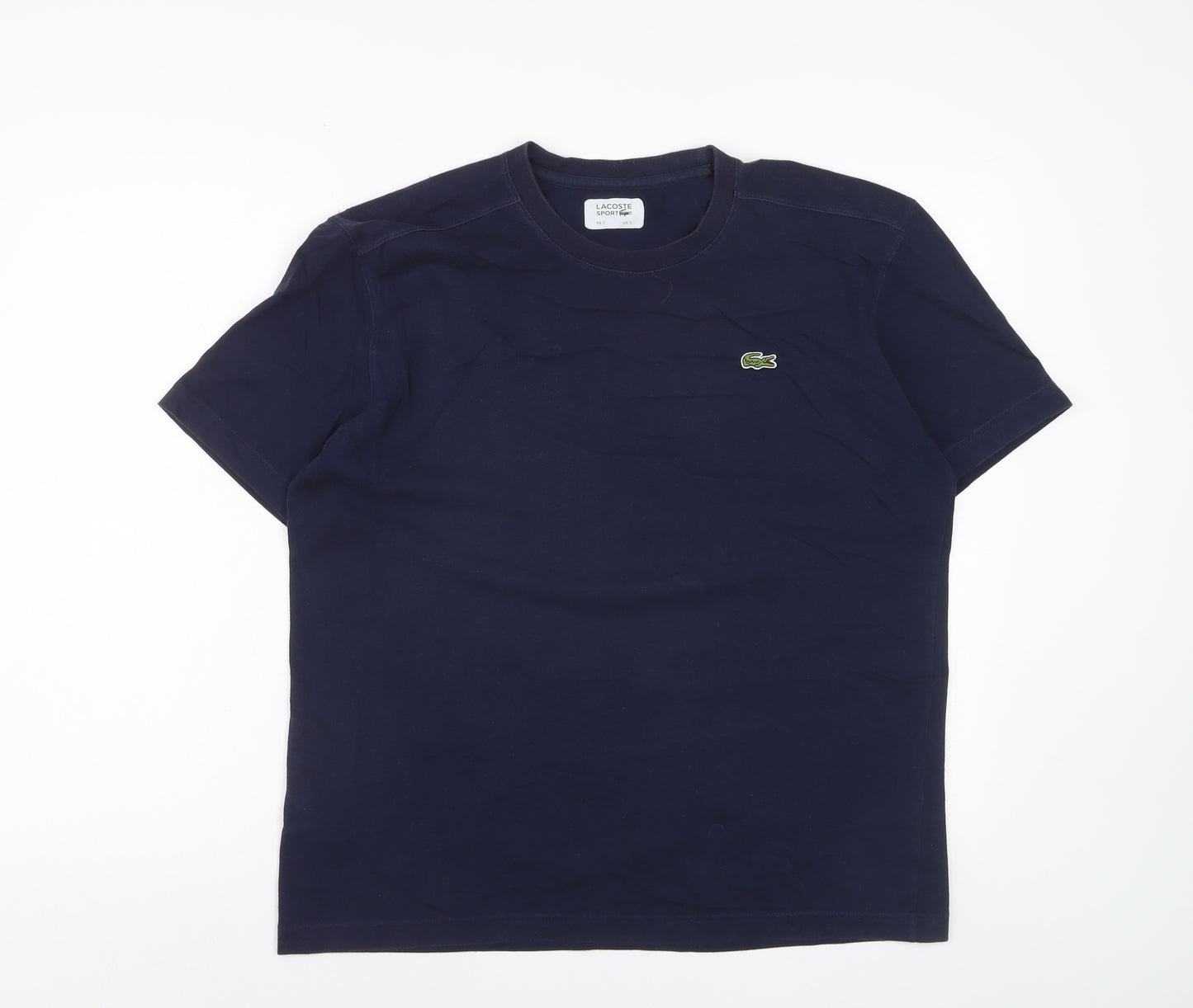 Lacoste Men’s Blue Regular Fit Crew Neck Sport T-Shirt Size L