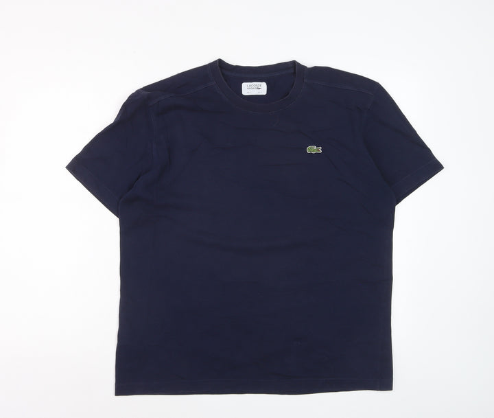 Lacoste Men’s Blue Regular Fit Crew Neck Sport T-Shirt Size L