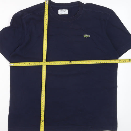 Lacoste Men’s Blue Regular Fit Crew Neck Sport T-Shirt Size L