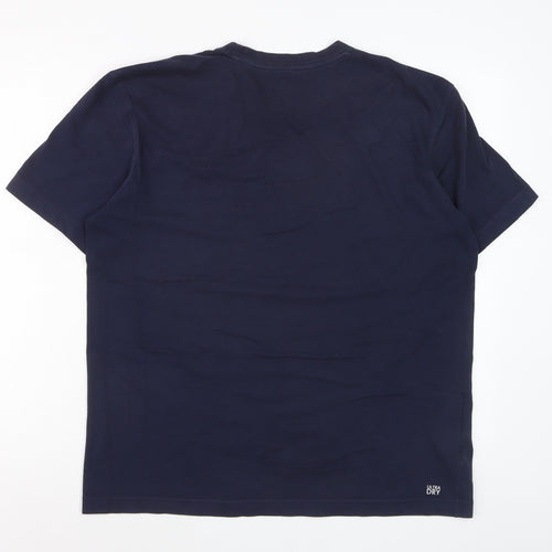Lacoste Men’s Blue Regular Fit Crew Neck Sport T-Shirt Size L