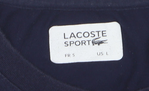 Lacoste Men’s Blue Regular Fit Crew Neck Sport T-Shirt Size L