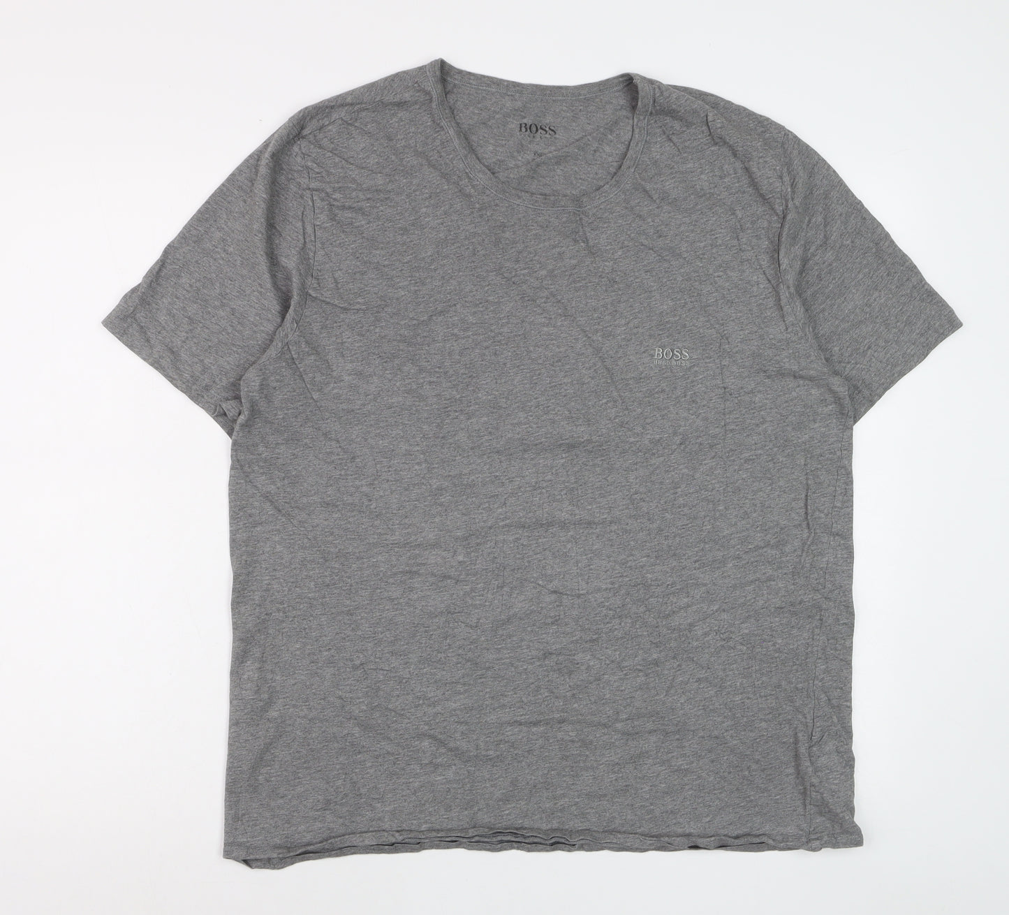 Hugo Boss Men's Grey 2XL Crew Neck Cotton T-Shirt