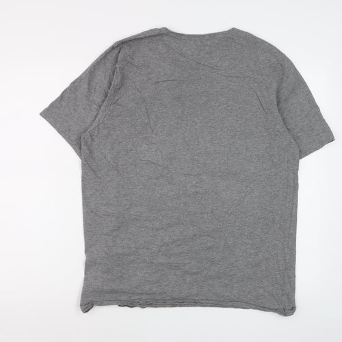 Hugo Boss Men's Grey 2XL Crew Neck Cotton T-Shirt