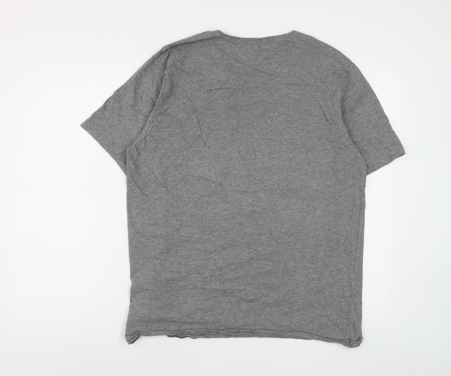Hugo Boss Men's Grey 2XL Crew Neck Cotton T-Shirt