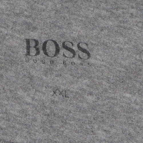 Hugo Boss Men's Grey 2XL Crew Neck Cotton T-Shirt