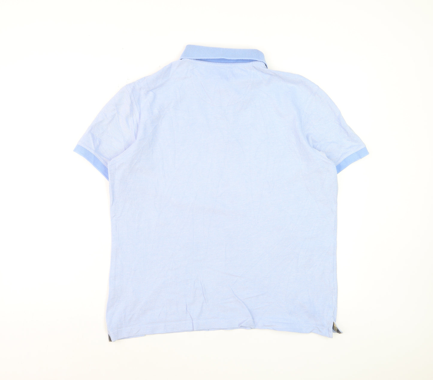 Barbour Men's Blue Cotton Polo Shirt Size L Classic Fit