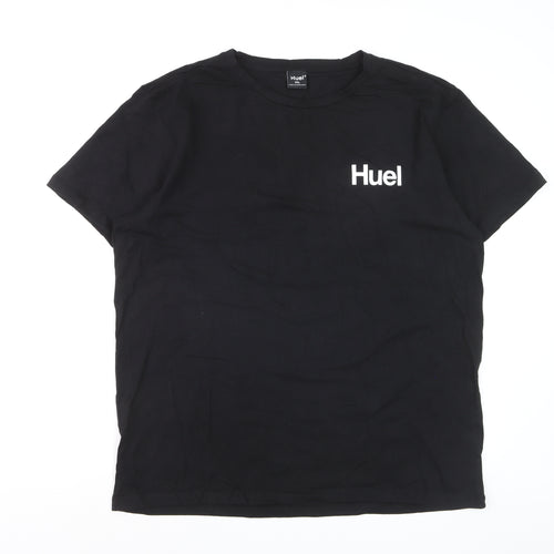 Huel Men’s Black Cotton Stretch Crew Neck T-Shirt XXL