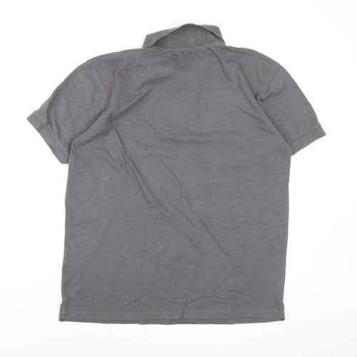 Polo Ralph Lauren Men's Grey Cotton Blend Short Sleeve Polo Shirt Size L