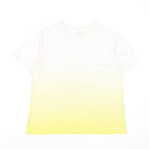 Craghoppers Women's Yellow Ombre Short Sleeve T-Shirt UK 14