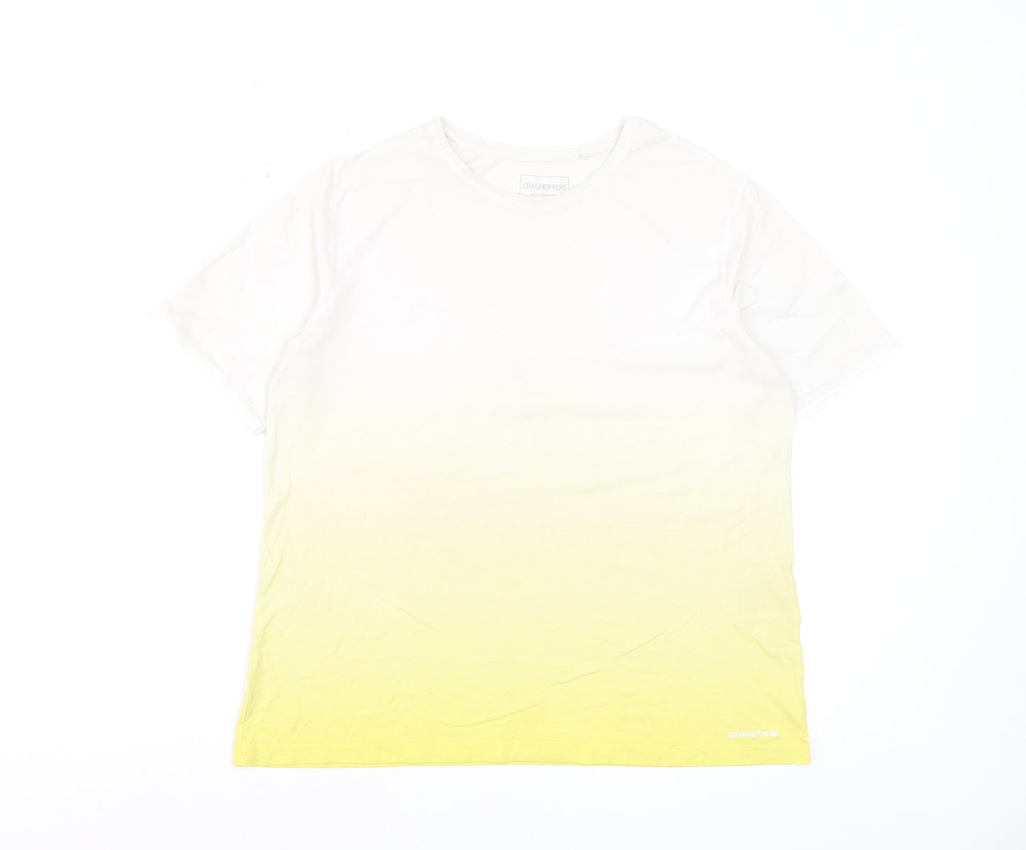 Craghoppers Women's Yellow Ombre Short Sleeve T-Shirt UK 14