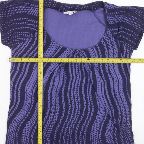 Calvin Klein Women's Purple Cotton Short Sleeve Jersey T-Shirt M