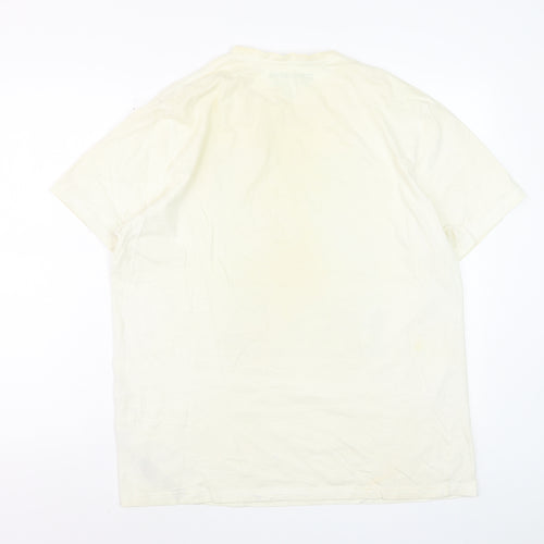Billabong Men's Beige Graphic Print Short Sleeve T-Shirt L