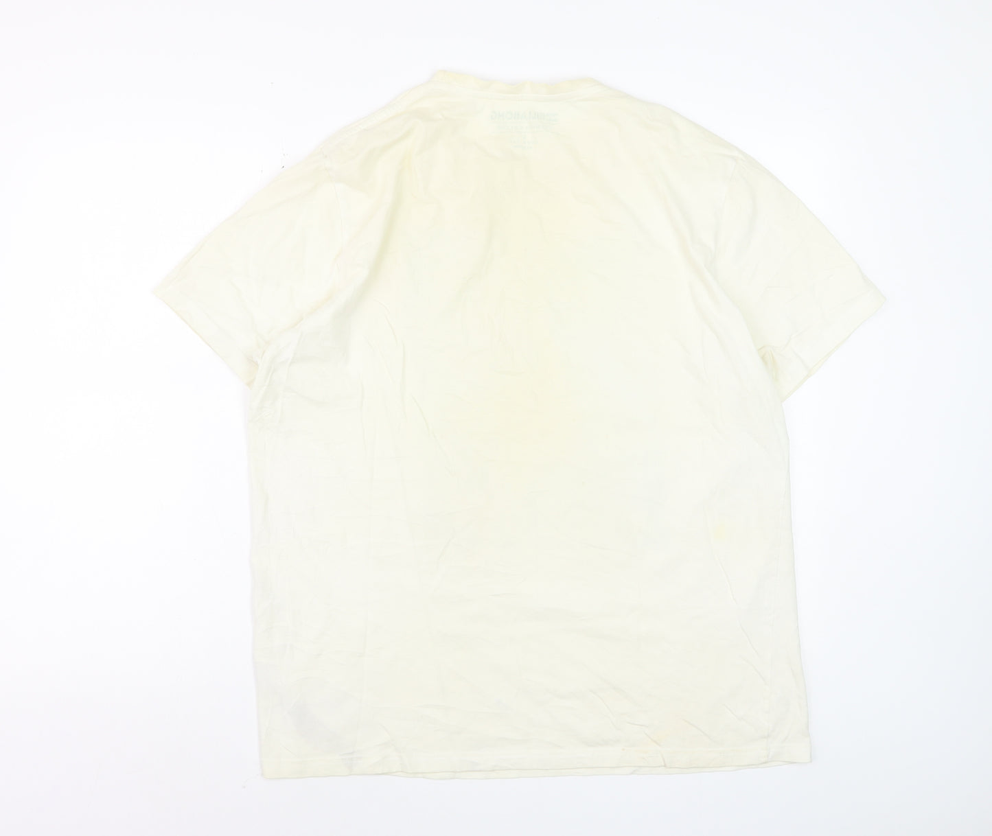 Billabong Men's Beige Graphic Print Short Sleeve T-Shirt L