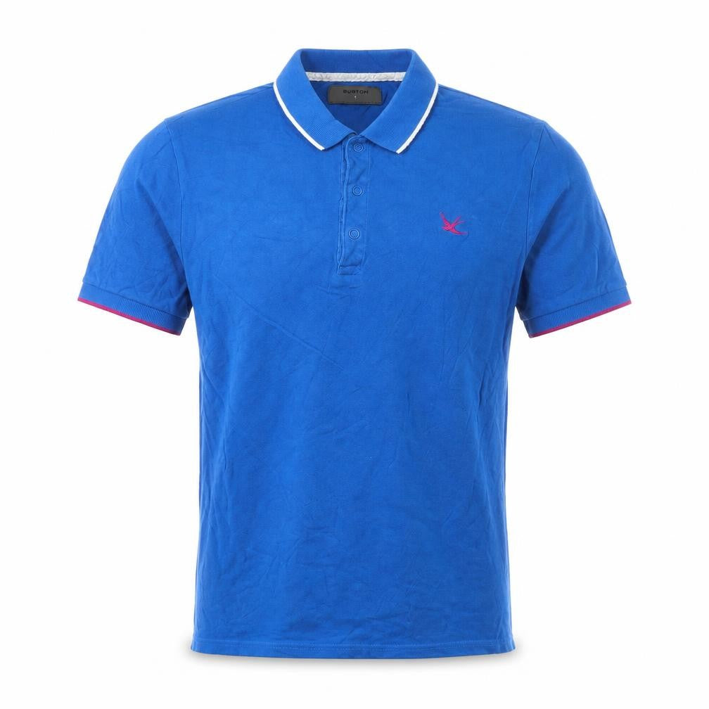 Burton Men's Blue Cotton Polo Shirt Size S Short Sleeve