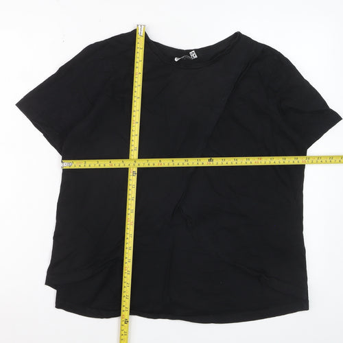 ASOS DESIGN Women’s Black UK 10 Short Sleeve Basic T-Shirt Cotton Top
