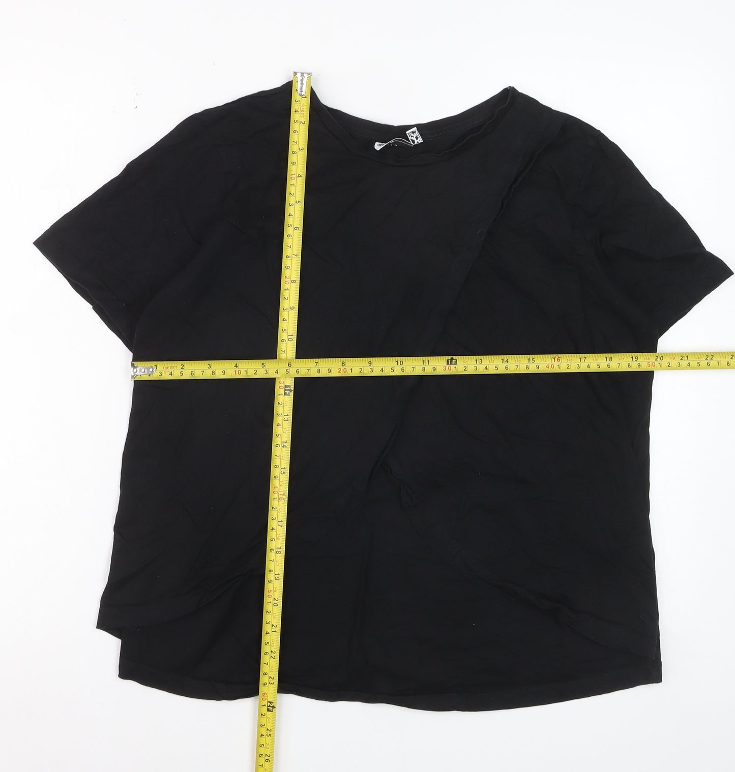 ASOS DESIGN Women’s Black UK 10 Short Sleeve Basic T-Shirt Cotton Top