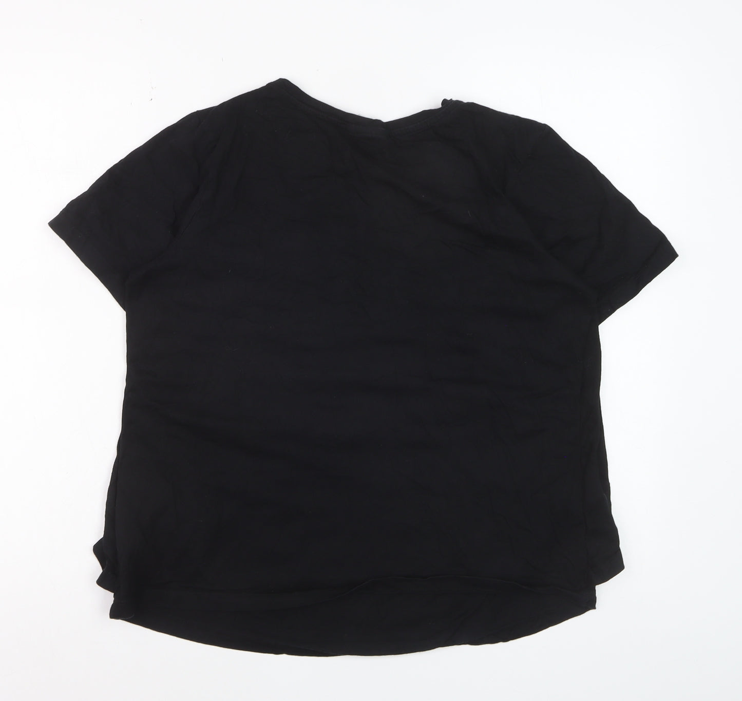 ASOS DESIGN Women’s Black UK 10 Short Sleeve Basic T-Shirt Cotton Top