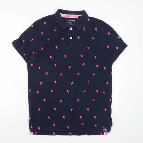 Superdry Men's Blue Embroidered Animal Polo Shirt Size L