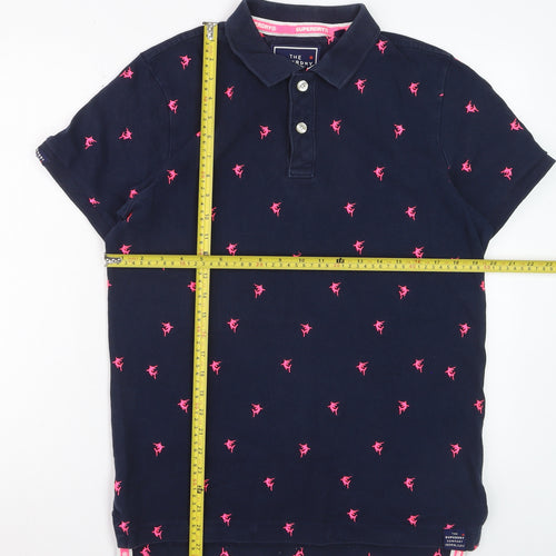 Superdry Men's Blue Embroidered Animal Polo Shirt Size L