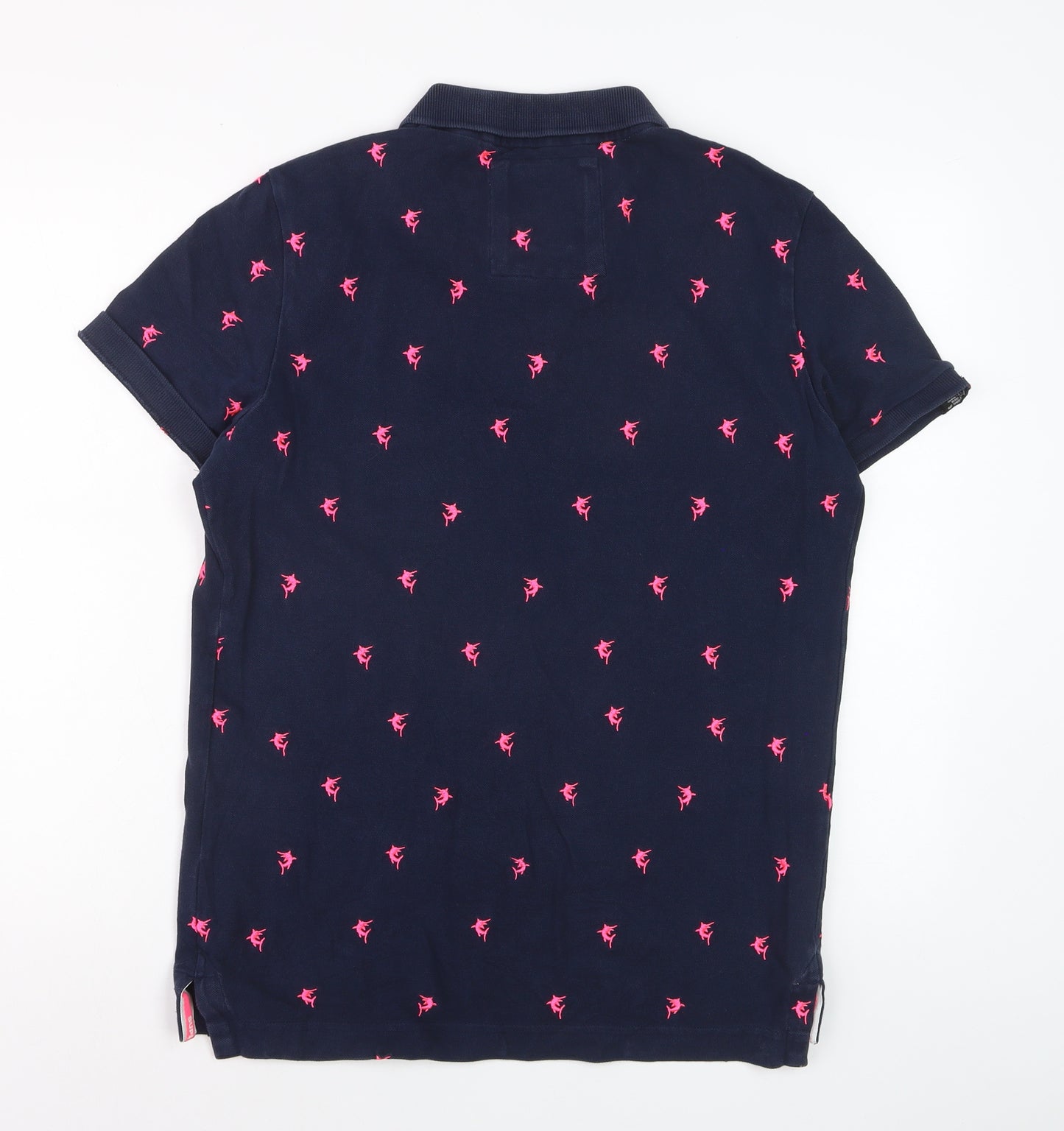 Superdry Men's Blue Embroidered Animal Polo Shirt Size L