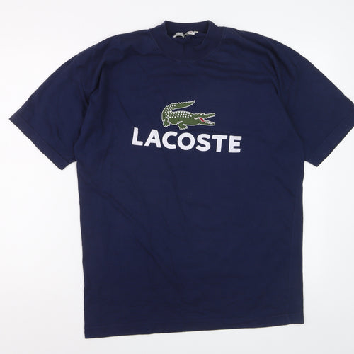 Lacoste Men's Blue XL Vintage Logo Graphic Cotton T-Shirt