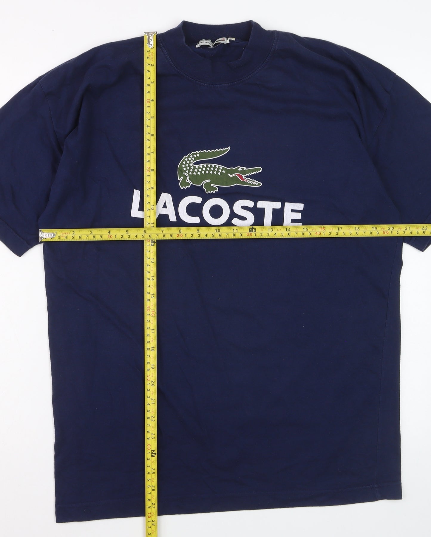 Lacoste Men's Blue XL Vintage Logo Graphic Cotton T-Shirt