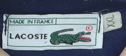 Lacoste Men's Blue XL Vintage Logo Graphic Cotton T-Shirt