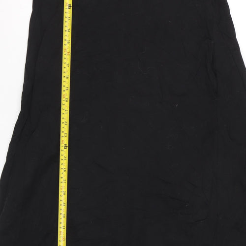 Uniqlo Women Black XS T-Shirt Dress Cotton Casual Midi
