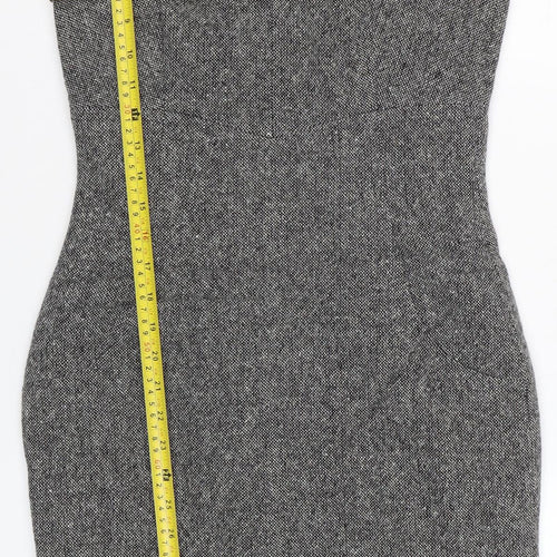 Hobbs Women Grey Wool Sheath Knee Length Dress Size 8
