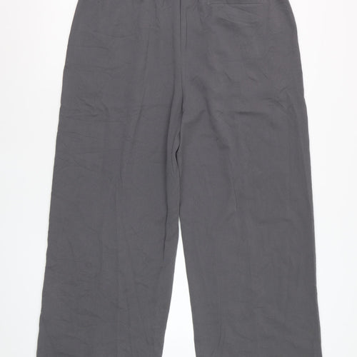 Marks and Spencer Women’s Charcoal Wide-Leg Trousers Size 16 Short