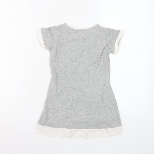Calvin Klein Jeans Teens Grey Rhinestone CKJ Cotton T-Shirt Size 4