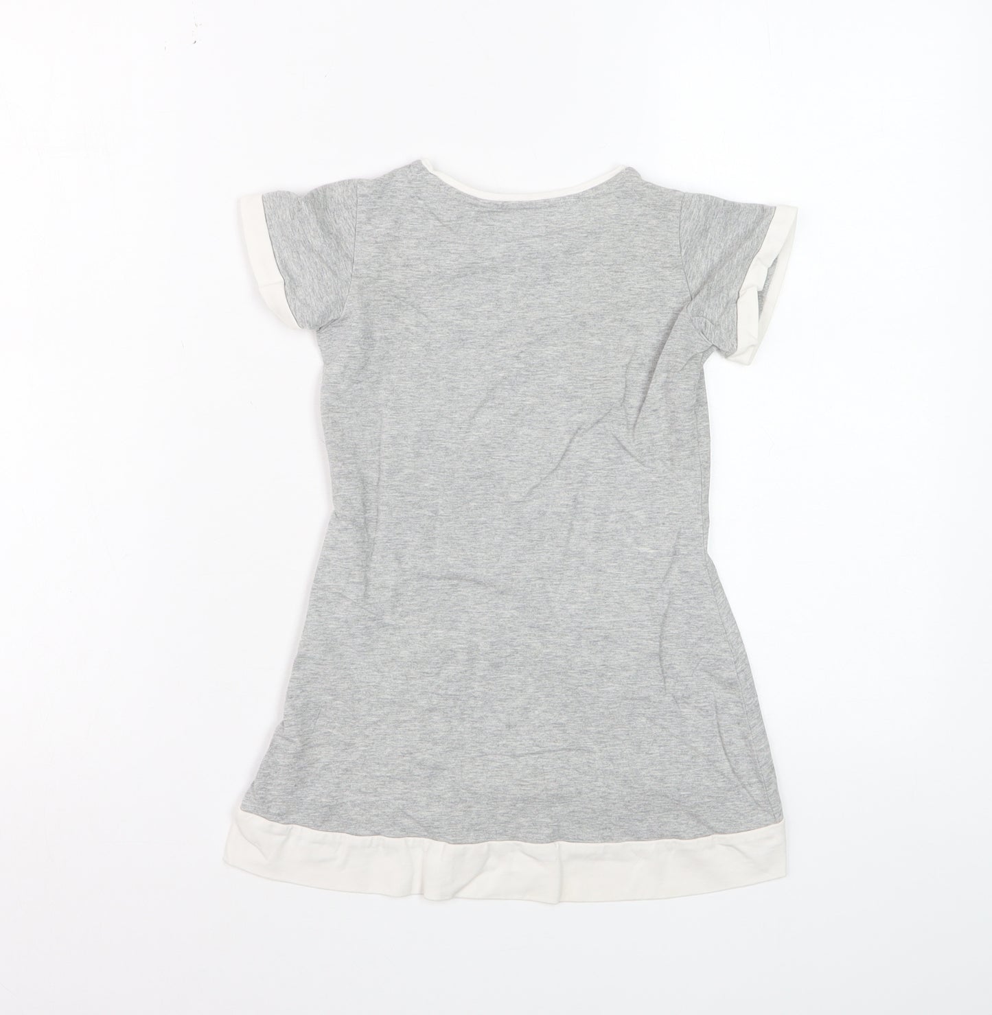 Calvin Klein Jeans Teens Grey Rhinestone CKJ Cotton T-Shirt Size 4