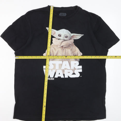 Primark Star Wars Mandalorian Black 2XL Men's T-Shirt Grogu Design