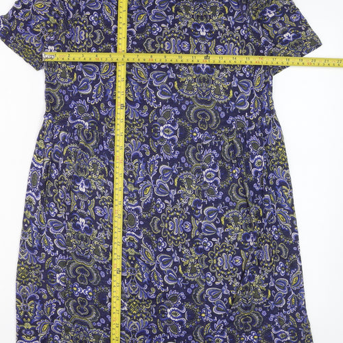 Marks and Spencer Women’s Blue Paisley Shift Dress Size 12