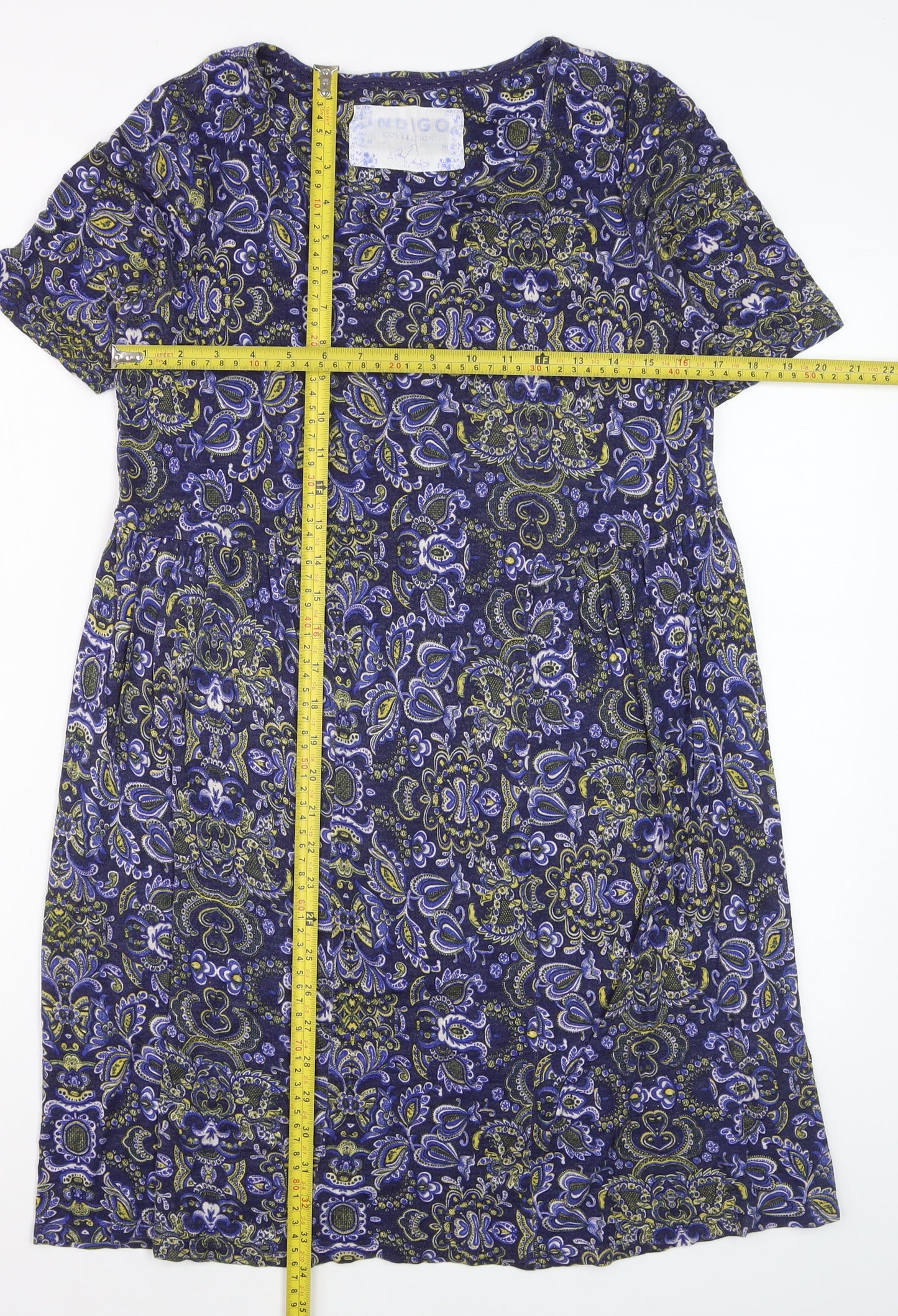 Marks and Spencer Women’s Blue Paisley Shift Dress Size 12