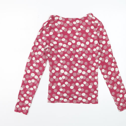 Laura Ashley Women’s Red Polka Dot V-Neck Long Sleeve Tunic Top Size 10