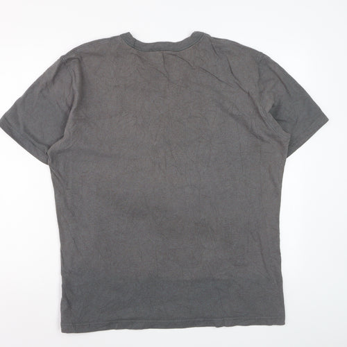 Uniqlo Men's Grey Cotton Crew Neck Short Sleeve T-Shirt Size L