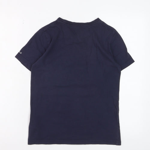Converse Boys Blue Graphic Logo T-Shirt Size 10-12 Years Casual Top
