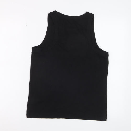 GAP Women's Black High Neck Ribbed Tank Top Size L
